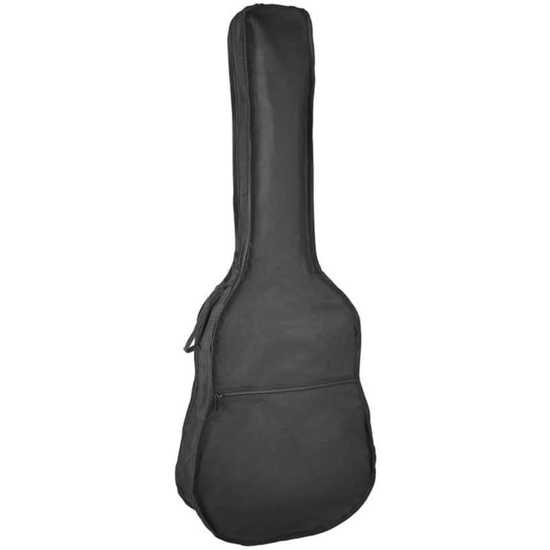 Acoustic Guitar Gig Bag With Large Pocket & Shoulder S traps Black W-00 image 1