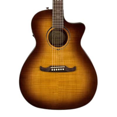 Fender FA-345CE Auditorium A/E Guitar - 3-Tone Tea Burst w/ Laurel FB image 1