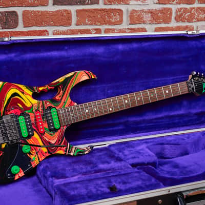 Ibanez Steve Vai Signature JEM2K DNA 113 of 300 DNA Multicolor 2000 w/ Original Flight Case image 2