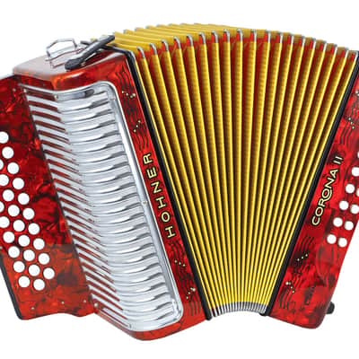 Hohner Corona II Classic FBbEb Accordion - Pearl Red (3523FR) image 2