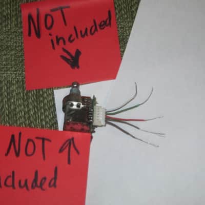 Epiphone Quick Connect End + 5 attached Thin Wires: white, green, red, black, bare, black - 5 pin hole connection (for 4 conductor pup) 2023 - QC End - white hard plastic, length of wires 1 & 1/2" - for 4 conductor pup (NO: pickup, control harness) image 9