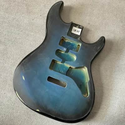 Blue Burst Guitar Strat Style Basswood Body image 1