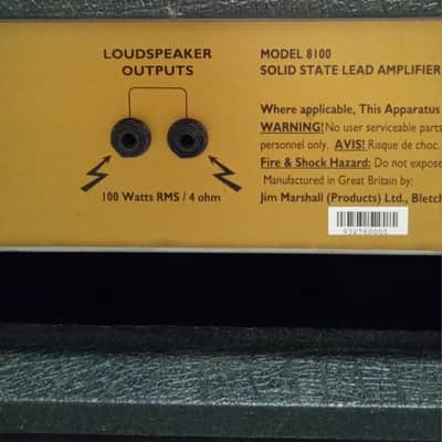 Marshall Valvestate 100V (LAST DAY SCHULDINER PROMO) Model 8100 *(READ)* 2-Channel 100-Watt (Made in England, 220V) + Footswitch + 110 Voltage Converter image 12