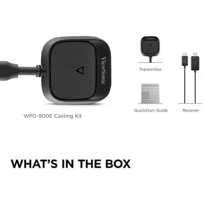 ViewSonic ViewShare WPD-900E Wireless Presentation System, RX with 802.11n (1T1R) + USB 2.0; TX with USB-C and up to 60W PD power input. Black image 7