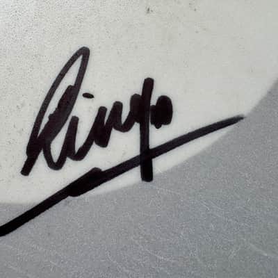 Ringo Starr's Stage Played and Signed 14" Remo Snare Drum Head. Authenticated! image 1