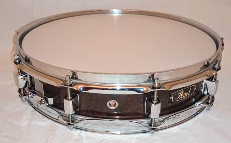 PEARL (C VIDEO) MODIFIED MAHOGANY PICCOLO SNARE DRUM 14X3.25"-CLR LAQR-FREE SHIP C-USA! image 1