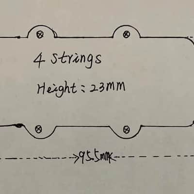 Washburn Black 4 String Bass Soapbar Pickups Set image 5