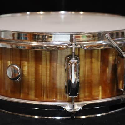 MIJ "Royal Star" Fibre Gold Pearl 5x14" Snare Drum image 3
