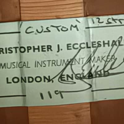 Chris Eccleshall, Electro Acoustic - Custom Commissioned - 12 String , 74/75, Exc Condition, Hiscox Case, Free worldwide Shipping ! image 3
