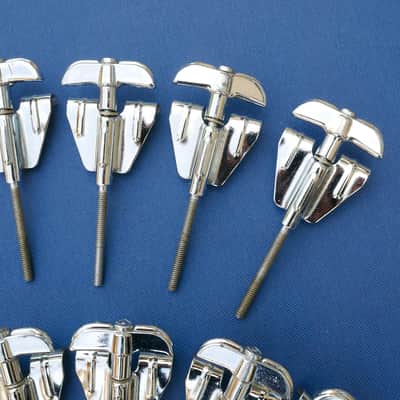 Rogers T-rods Tension Rods Claws Clawhoos Bass Drum Lot of 10 Vintage image 5