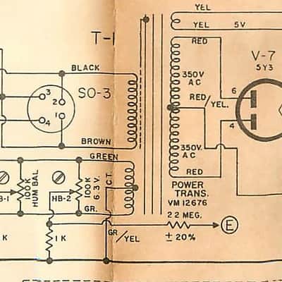 Triwec 12676 VM Power Transformer 360-0-360 / 6.3 / 5V Tested 6L6 5Y3 Tube Amp Vintage 1962 Black Ir image 10