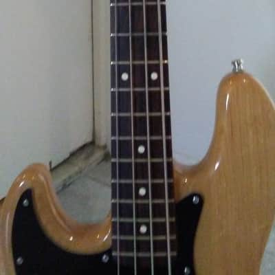 lefty Fender Jazz Bass 2007 w/gig bag - custom Marcus Miller pickguard - Natural Ash finish image 4