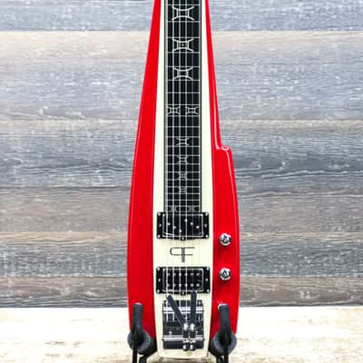 Duesenberg Alliance Series Paul Franklin Red & Vintage White Lapsteel w/Case image 2