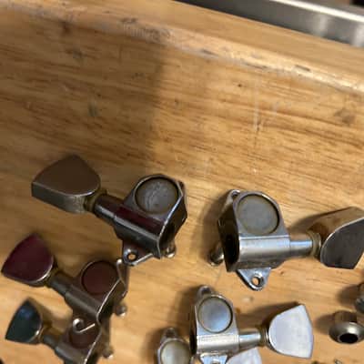 Gotoh tulip tuners set 1970s - chrome unmarked for Ibanez etc image 2