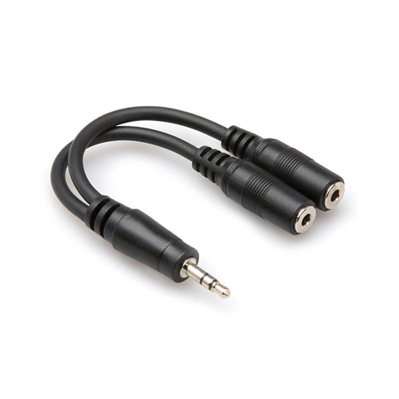 Hosa YMM232 YMM-232 3.5mm TRS to Dual 3.5mm TRS Female - 6" image 1