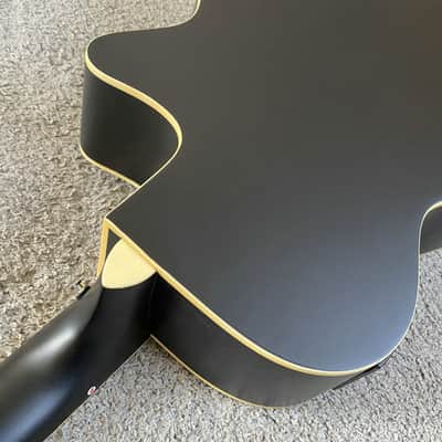Black Left Handed Acoustic Guitar, Spruce Plywood Top Body, Mahogany Neck image 6