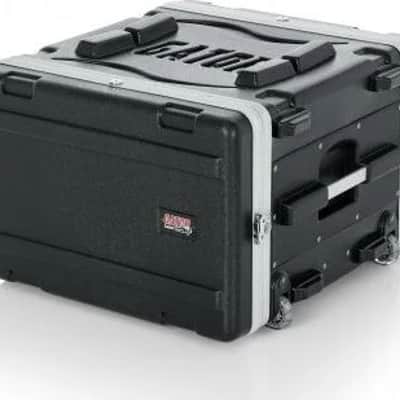 Gator 6U Audio Rack; Powered Rolling
