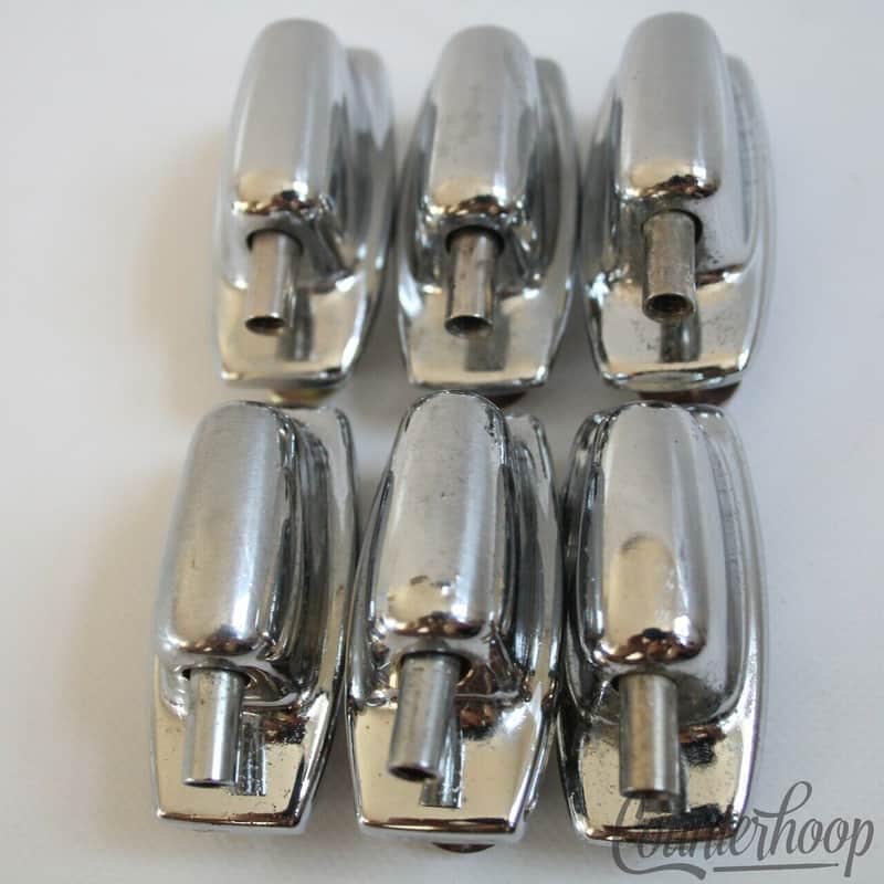 *Ludwig 6x Tom Drum Lugs Set Chrome 1 11/16" Vintage 80s Rockers +Standard 70s image 1