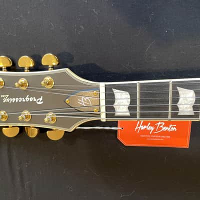 Harley Benton SC-1000 SBK Matte Black LP Style Guitar with Active Pickups image 12