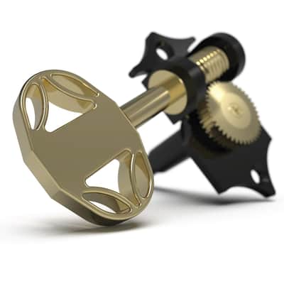 LAST SET - Serial 50 - Weymann® 3 + 3 Electric SPS Open Back Tuners LIMITED EDITION (Pre-War) Modern Steam Punk Stinger Tuners Tuning Machines image 2