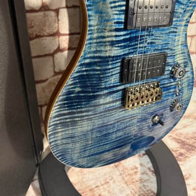PRS Custom 24-08 Wood Library - 10 Top- Stainded Neck - Ziricote FB-Black Smoked HW -DMO- PS-Indigo- LTD. image 3