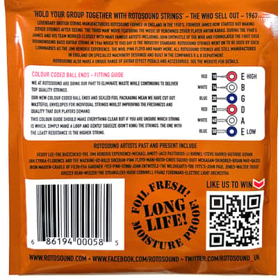 RotoSound Guitar Strings - Acoustic - Jumbo King - 10 Extra Light 10-50 Free Shi image 2