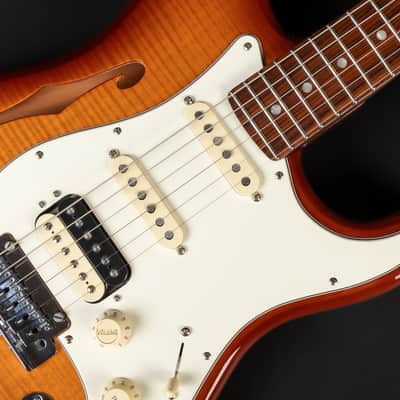 2019 Fender Rarities Series Flame Maple Top Thinline Stratocaster HSS - Violin Burst | USA Limited Edition Semi-Hollow Rosewood Neck Coil Split 3,18kg | CoA OHSC Bild 20