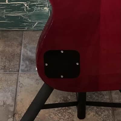 Squier Paranormal Strat-o-Sonic SS Electric Guitar in Transparent Crimson Red image 13