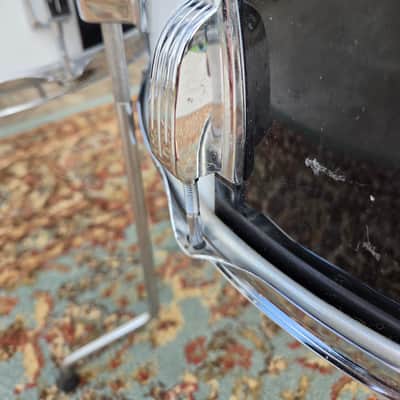 1970s Ludwig Vistalite Pro Beat 6pc Shell Pack 13/14/16/18/24" w/ Matching 5x14" Snare Drum - Pattern (F) Black/White image 10