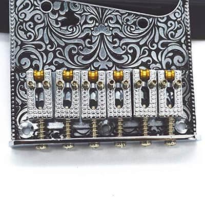 6 String Saddle Bridge Plate for Tele Style Guitars image 7
