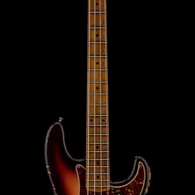 Fender Custom Shop Empire 58 Precision Bass Heavy Relic - Faded Aged Chocolate 3-Color Sunburst #91060 image 5
