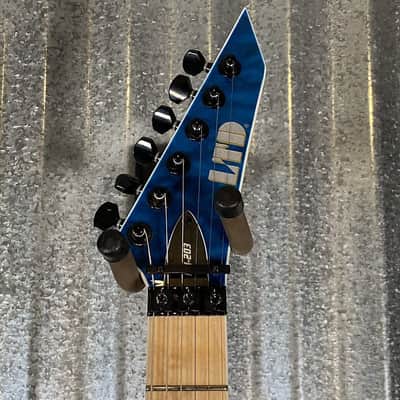 ESP LTD MH-203QM See Thru Blue Quilt Top Guitar MH203QMSTB #0106 Used image 3