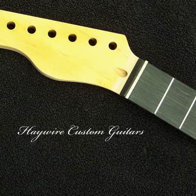 2" XXX WIDE (51mm) Right Hand Reverse Headstock GUITAR NECK-Maple/Ebony 22 Fret Tele Compatible Neck Custom Shaved, Sculpted Perfectly New Satin Nitro Finish with Frets Leveled, Crowned and Polished Includes Custom Nut Perfectly Cut for Low Action! image 2