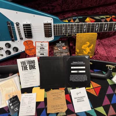 Immagine 🚀🚀🚀2026 Gibson Custom Limited Edition Flying V 1969 Reissue Aqua Mist - 16