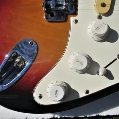 Fresher Straighter Guitar, 1970's, Japan,  Sunburst Finish,  Plays And Sounds Good, Gig Bag image 5