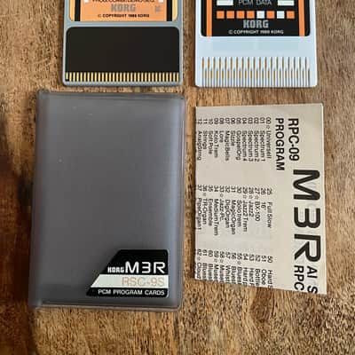 Korg RSC-09S Organ Card Set for M3R with MSC-09 & RPC 09 1989 - white /gray