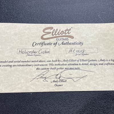 Elliott Guitars Halocaster Custom w/ E-Tron Pickups NEW *Tiny Blemish by strap button* imagen 10