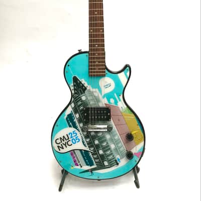 Collectors Epiphone Les Paul jr CMJ One Of A Kind? Custom Art Promotional image 2