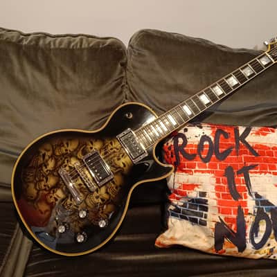 Gibson les Paul custom shop graphic Rare 2012 - Skull graphic image 2