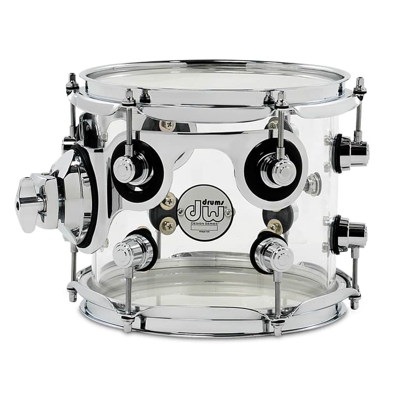 DW Design Series Acrylic Suspended Tom, 7x8, Clear w/Chrome Hardware image 1