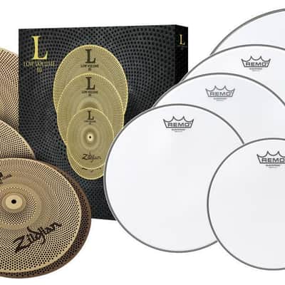 Zildjian L80 Low Volume Cymbal Pack 14/16/18" w/ Remo Silentstroke Heads L468RH image 1