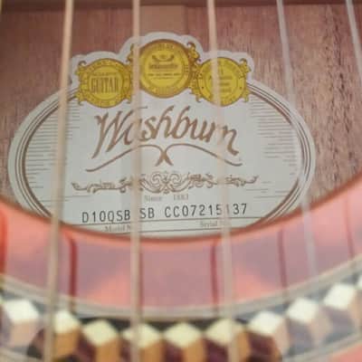 Washburn D10 QSB Acoustic Guitar + Original Hardcase. Stunning. image 3