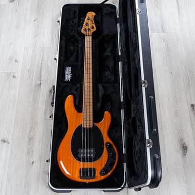 Ernie Ball Music Man StingRay Special 4-String H Bass, Trans Amber, Flame Maple image 10