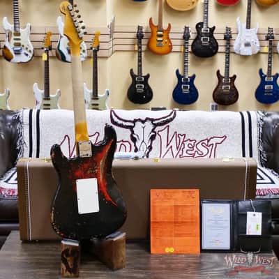 2026 Fender Custom Shop Black Lightning Stratocaster Floyd Rose HSS Rosewood Board Heavy Relic Candy Tangerine 8.05 lbs image 11