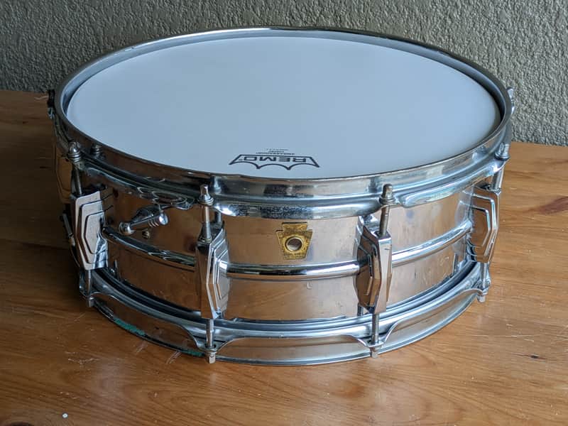 Vintage Ludwig Chrome Over Brass Snare Drum — Pre-Serial, 1961-1963 image 1