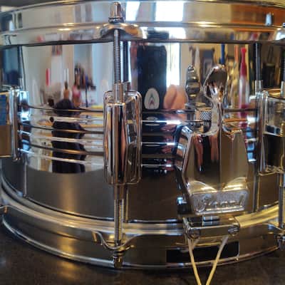 Pearl 6.5x14 Chrome Over Brass 1980 COB Snare image 2