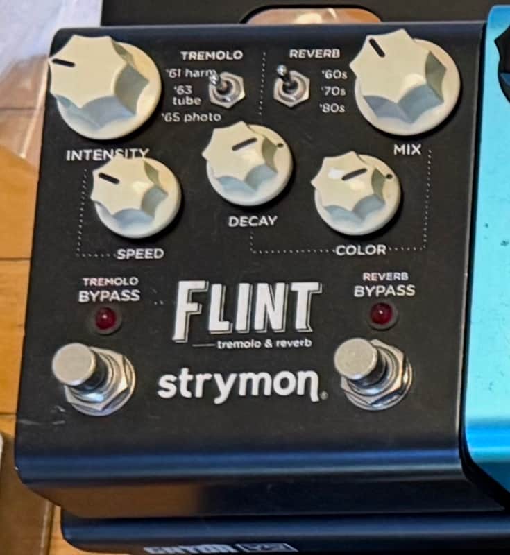 Strymon Flint Reverb and Tremolo V1 2012 - 2022 - Black with White Knobs image 1