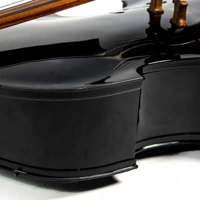 Black Upright Bass With Brian Setzer Head Headstock Owned by Brian Setzer image 6