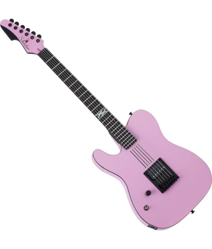 Schecter Machine Gun Kelly PT Lefty Guitar Hot Pink image 1