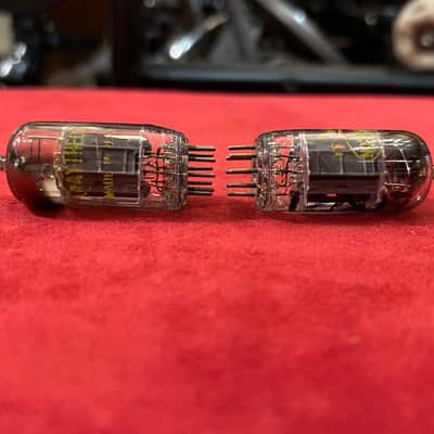 Raytheon 12AU7 Vintage Matching Pair Preamp Vacuum Tube 1970s - Clear Glass image 5